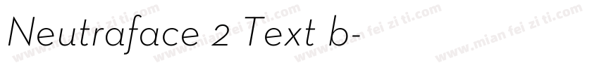 Neutraface 2 Text b字体转换